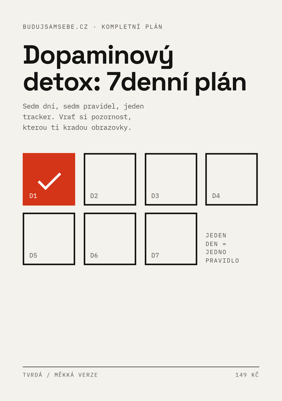 Přední strana e-knihy Dopaminový detox: 7denní plán